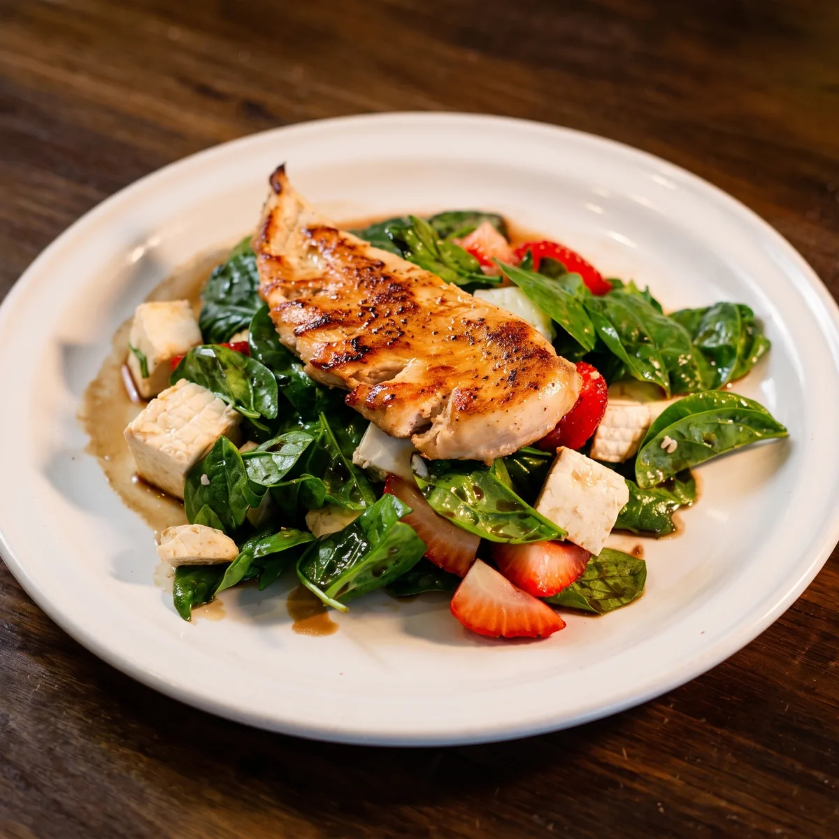 Ensalada de espinacas con fresa de Casa Grande